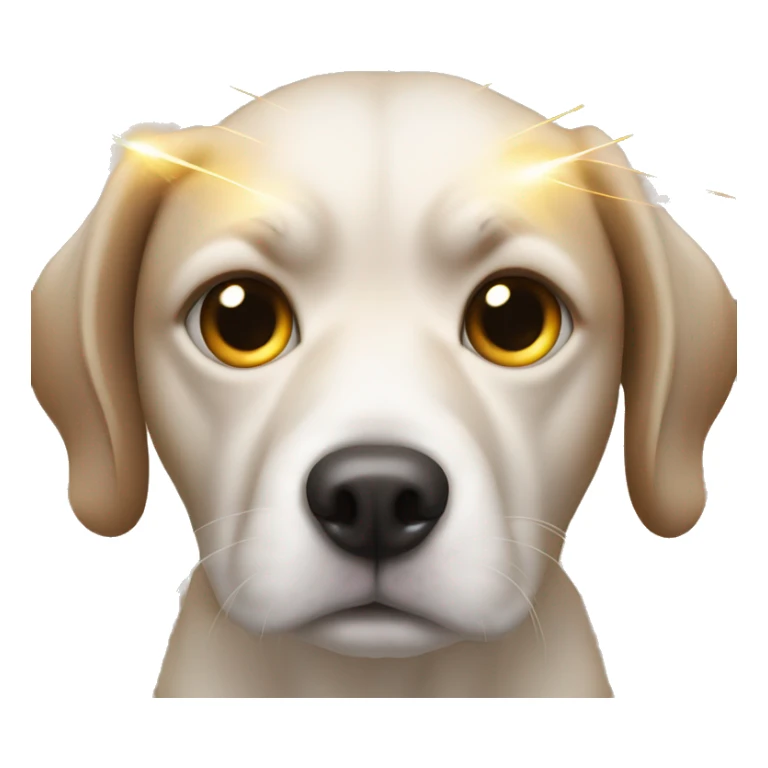 Dog shooting laser beams out of eyes sticker