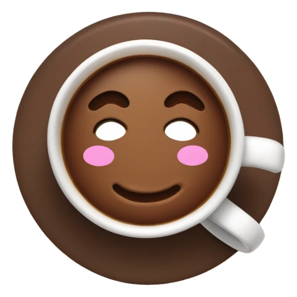 Brown Bow on a cup of hot chocolate  sticker
