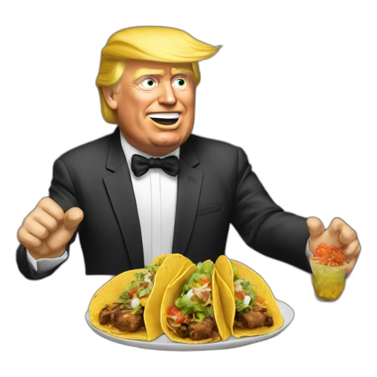Trump qui mange un tacos sticker