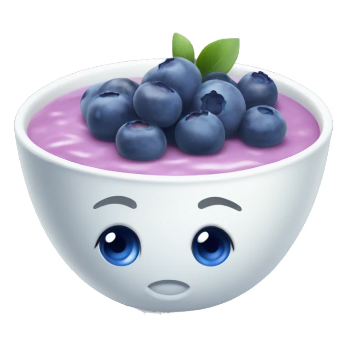 blueberries in a bowl of jogurt sticker