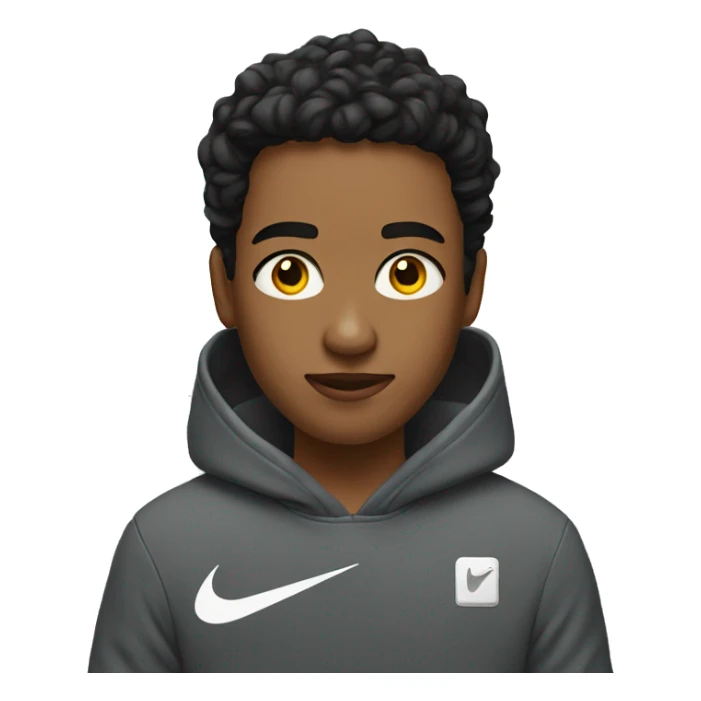 Me wearing a Nike hoodie  sticker