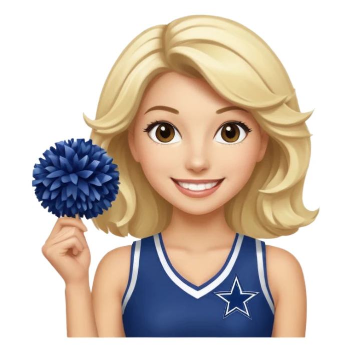 dallas cowboys cheerleader pom sticker