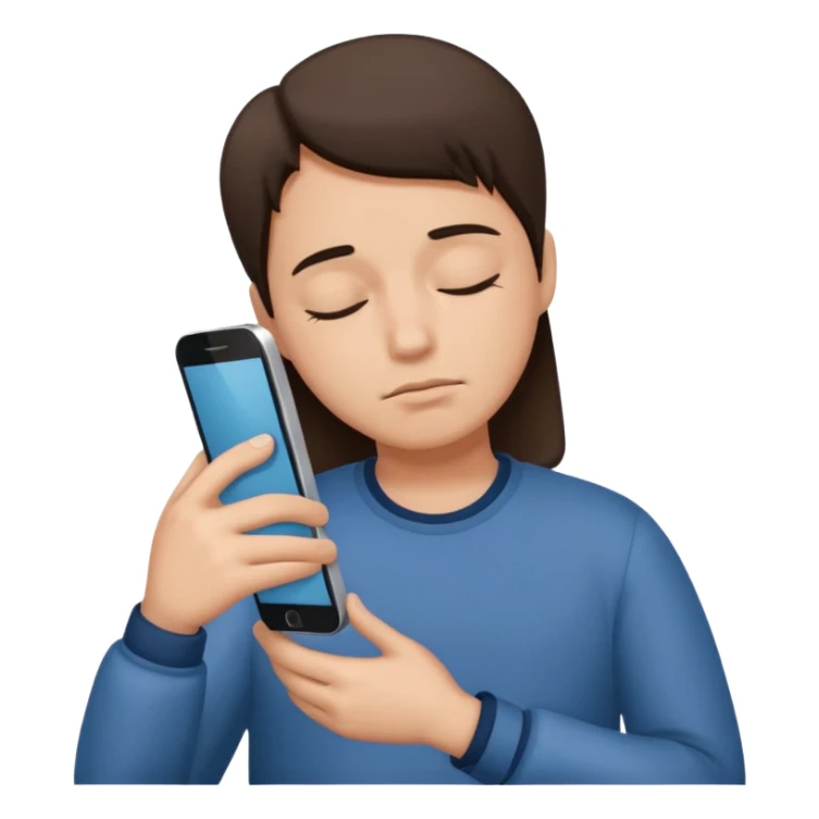 sleepy but holding phone sticker