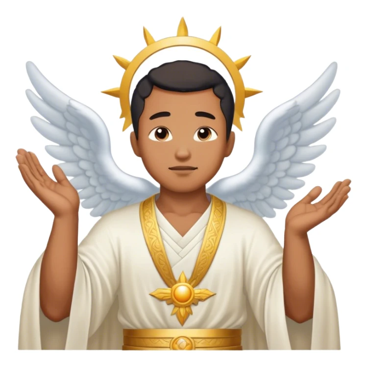 Blasian God the Father looking down from heaven with his right hand raised sticker