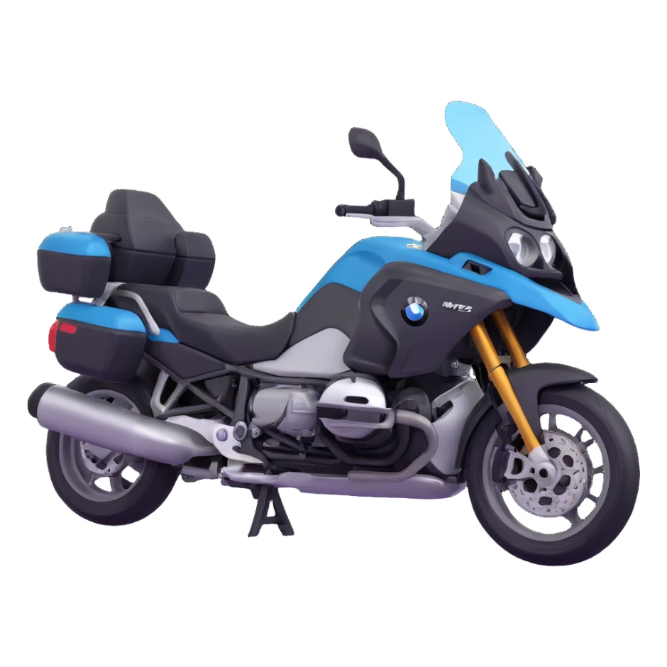 group of BMW motorcycles with riders touring together sticker