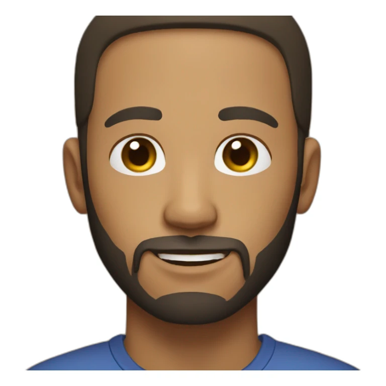 a man light brown skinned man with black short hair and beard sticker