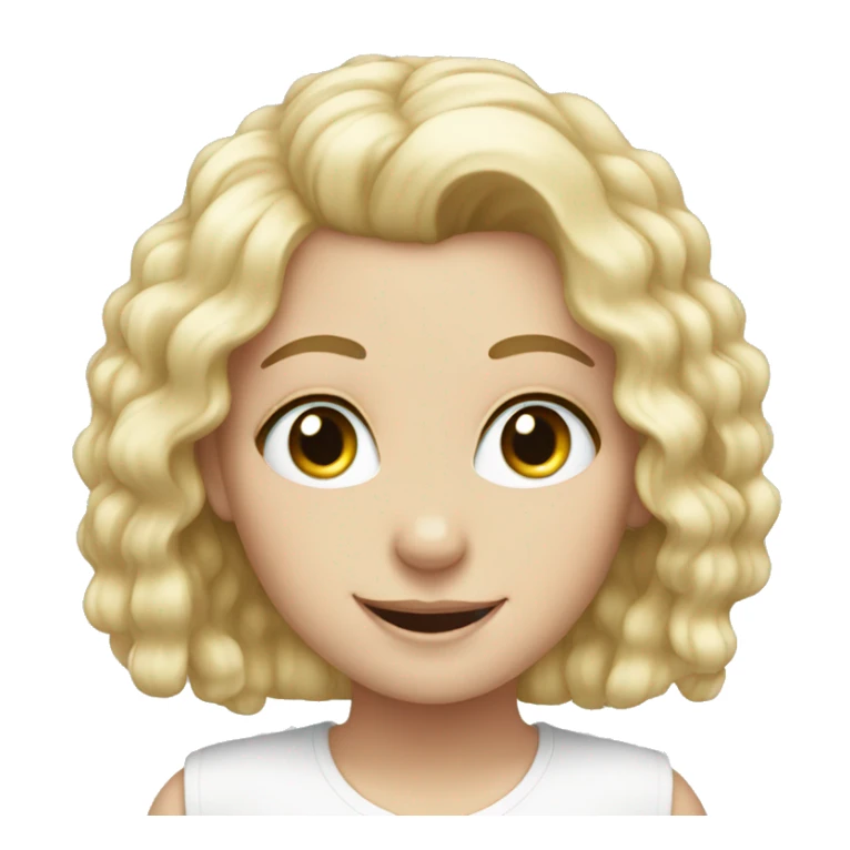 rainbow happy white girl sticker