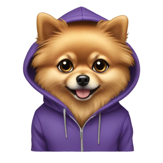 Pomeranian with hoodie sticker