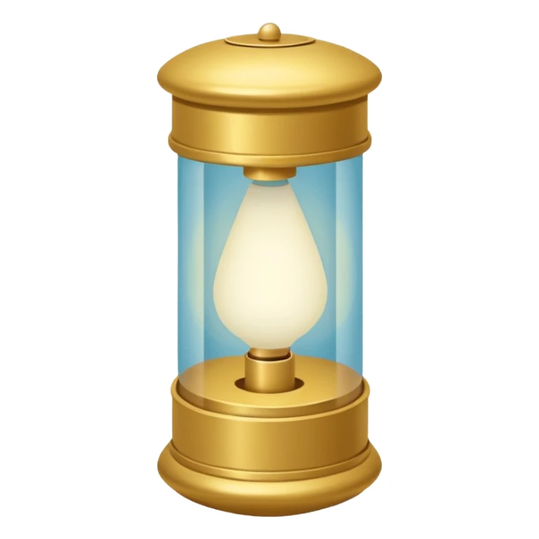 Lanterna flutuante pequena, de papel translúcido, formato retangular/cilíndrico alongado, aberta em cima e embaixo, com luz dourada suave interna, sem alça, sem metal, sem decoração. sticker