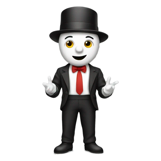 tax and accounting wearing mime outfit sticker