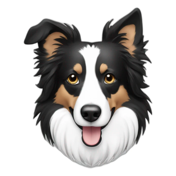 Bordercollie-blackandwhite-with-walleyes sticker