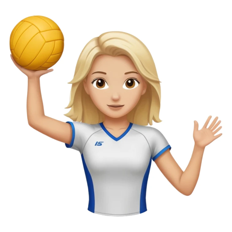 white girl blonde hair playing volleyball  sticker