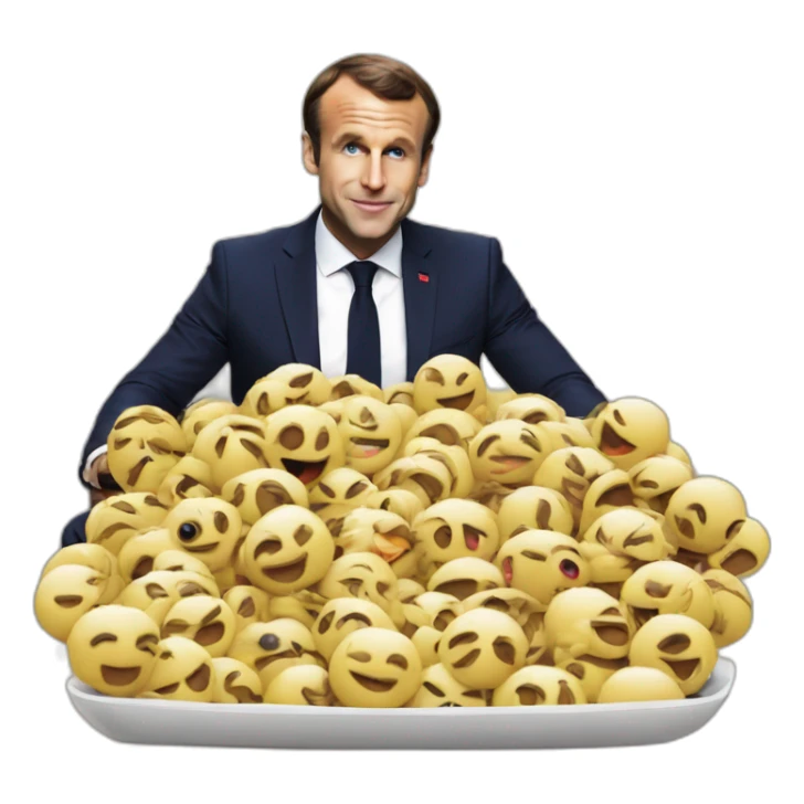Macron qui fait un live insta sticker
