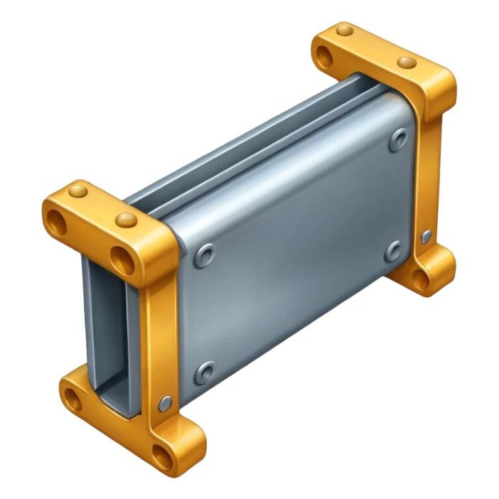 clean and industrial metal beam sticker