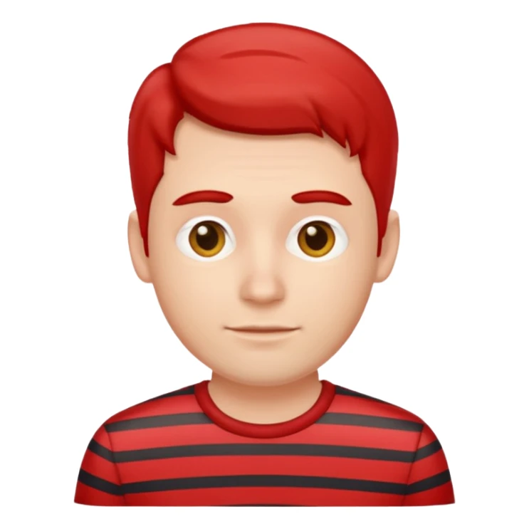 Men with Shirt have red Striped  sticker