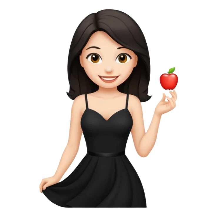Sexy girl in a black dress sticker