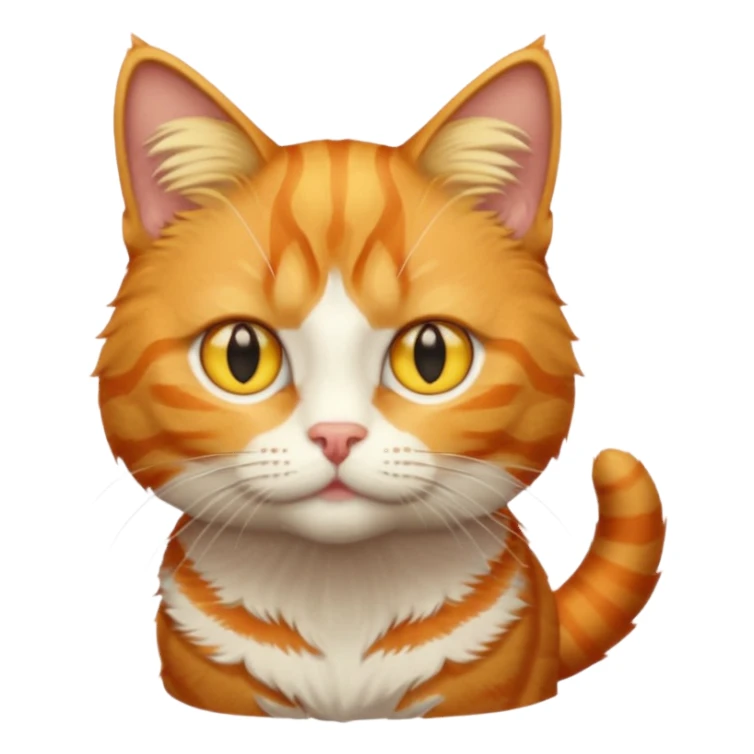 orange tabby cat: yellow eyes short hair sticker