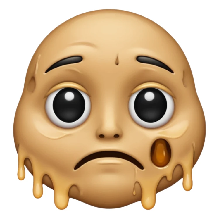 an black melting face with no eyebrows and mouth and just an 1 eye (The Face Needs to Be A Litelar Black Ball) sticker