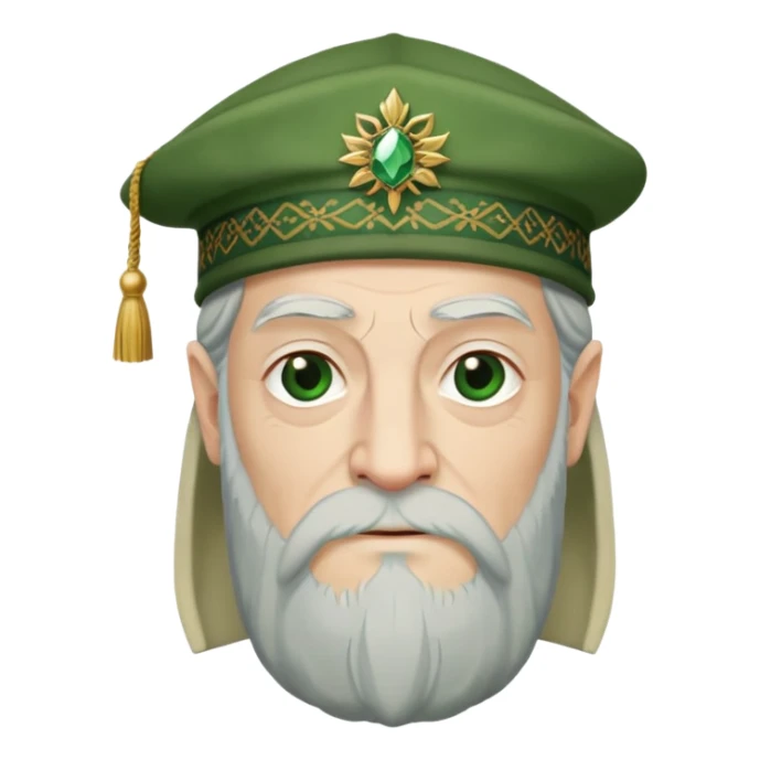 Dumbledore green scotland Tam o'shanter cap with small decorative patterns sticker