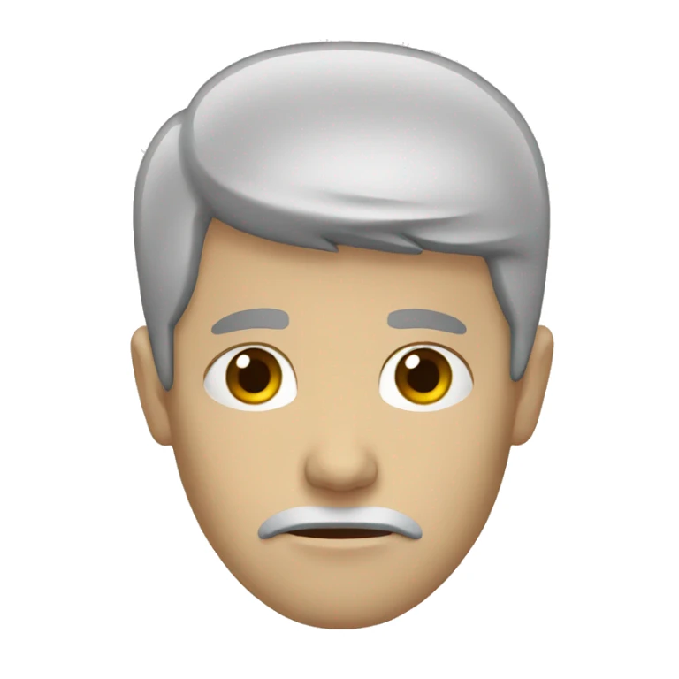 sad white man sticker