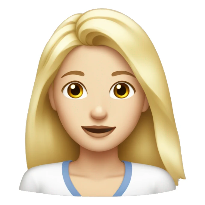 Blonde girl doing skin care  sticker
