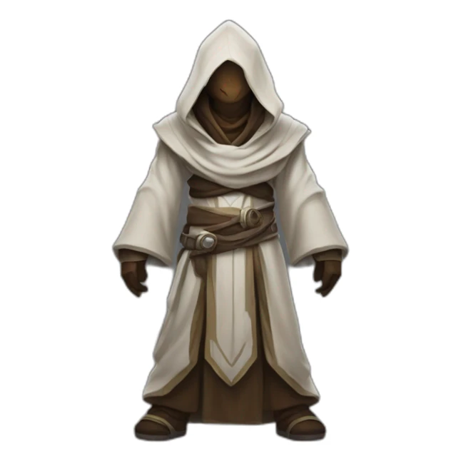hooded jedi folding arms in world of warcraft sticker