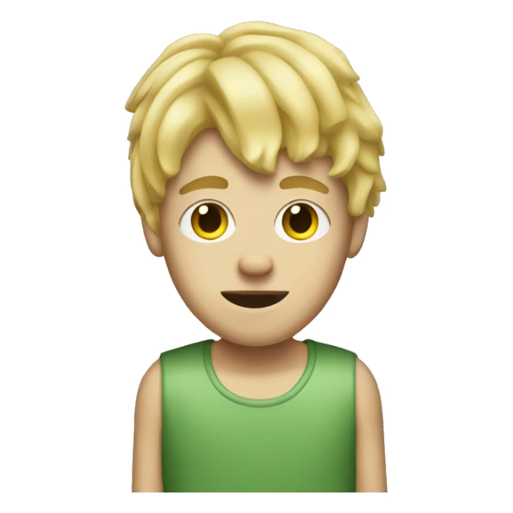 Ugly boy with blonde mullet and acne  sticker