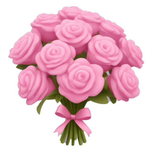 Pink bouquet of flowers with note  sticker