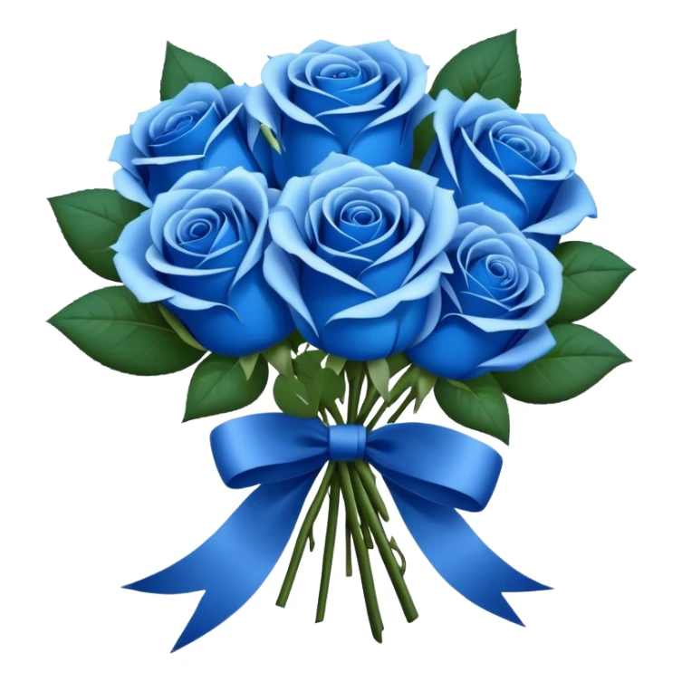 bouquet of blue roses  sticker
