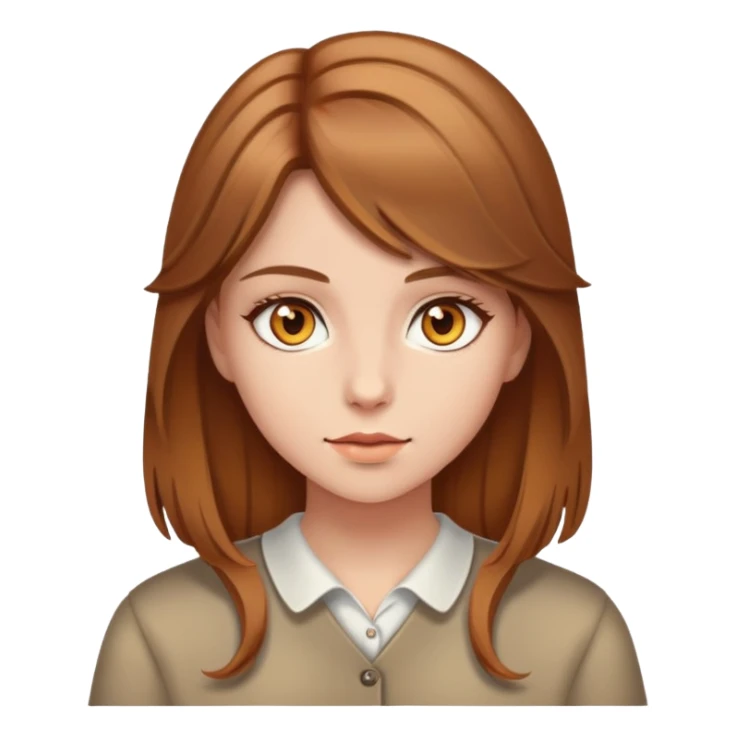 Garota de cabelos castanhos claros e olhos ambar sticker
