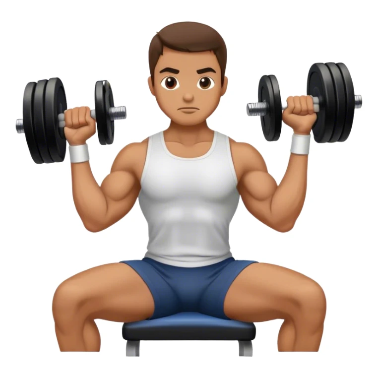 man seated weighted wrist curl sticker