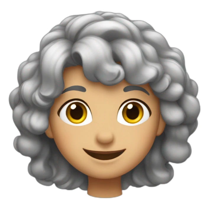 mamie cheveux gris happy sticker