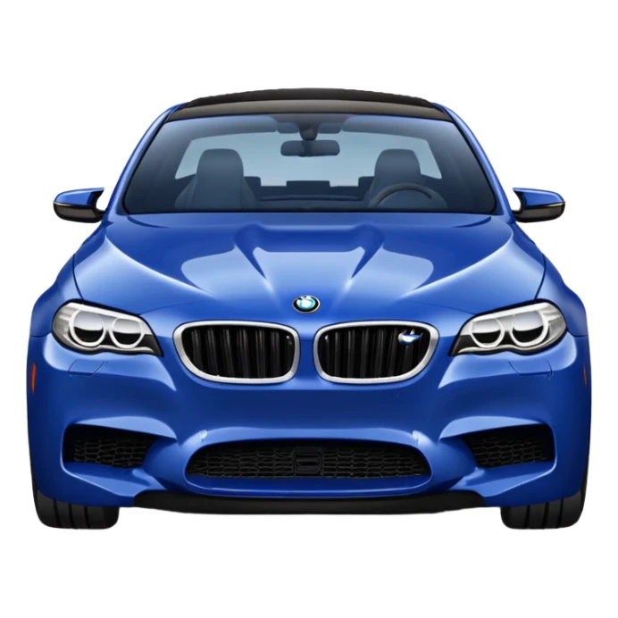 Dark blue Bmw M5, Emoji style sticker