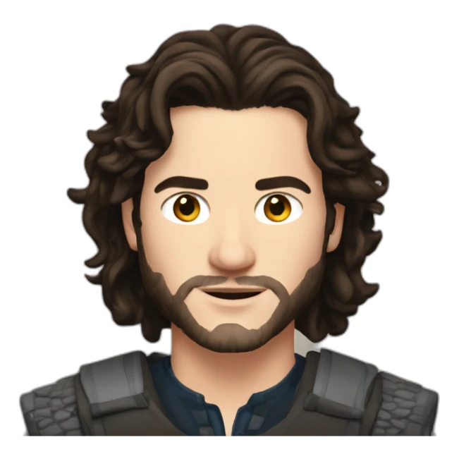 Kit Harrington with long hair sticker