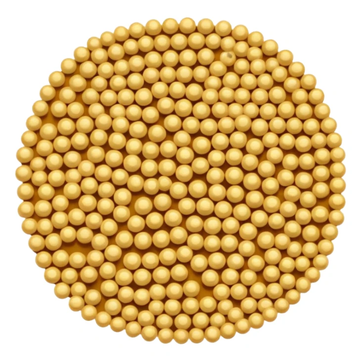 a simple pile of light-yellow, beige-tinted mustard seeds, round and small sticker