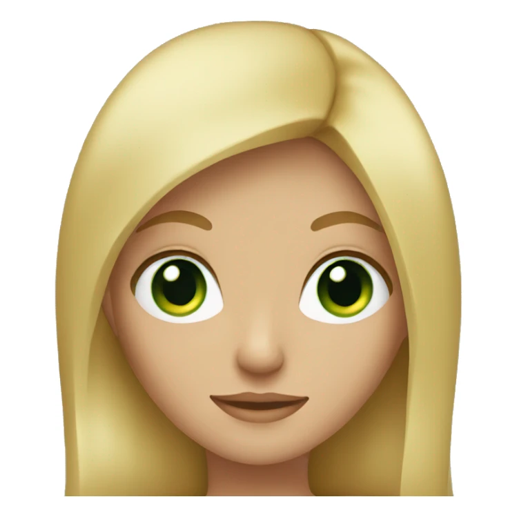 A girl with green eyes and blond hair sticker