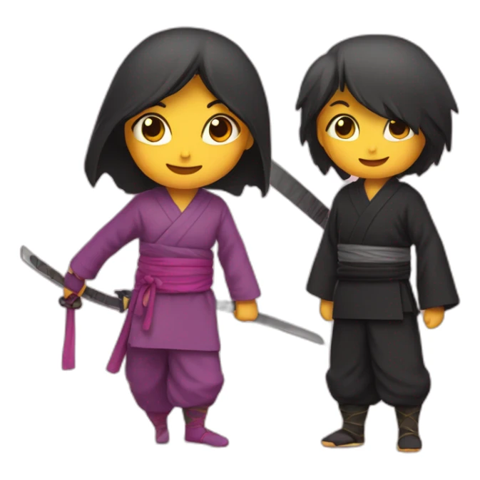 Ninja mom of a little girl and a boy  sticker