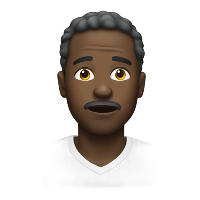 Black man out of breath sticker