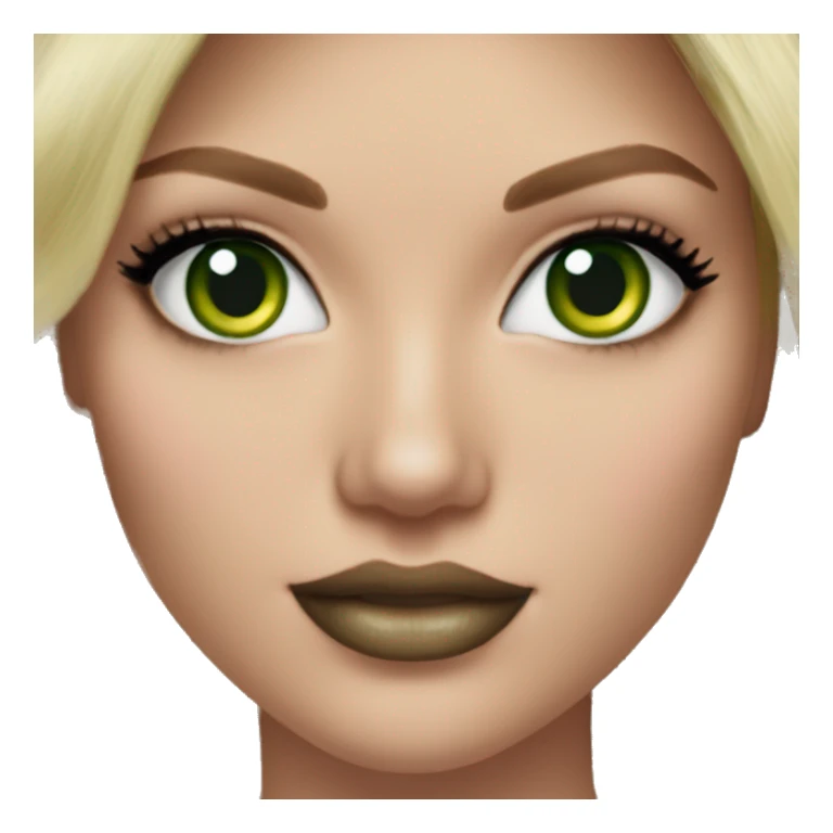 Realistic victoria secret model blonde green eyes  sticker