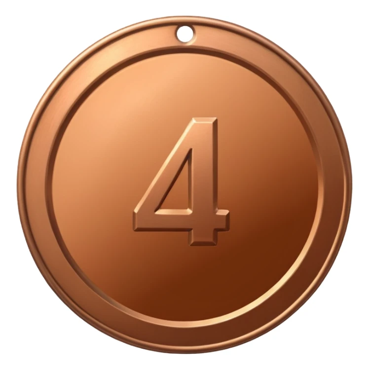 Design a medal for a 4th place sticker