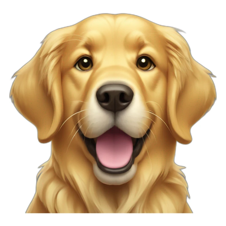 Golden retriever shooting a watergun sticker