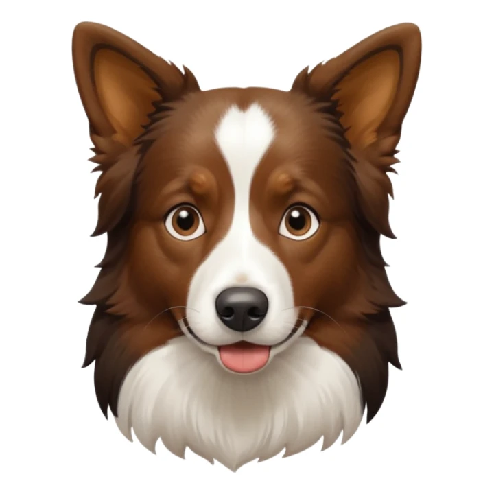 a black-white-brown border collie obsessed with food  sticker