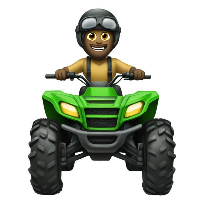 Green atv with mud tires and snorkels sticker