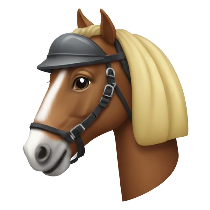 horse with a riding helmet sticker