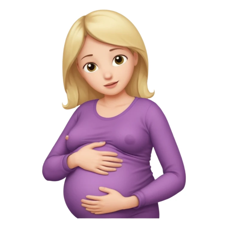 pregnant mother with her hands on womb sideways photo sticker