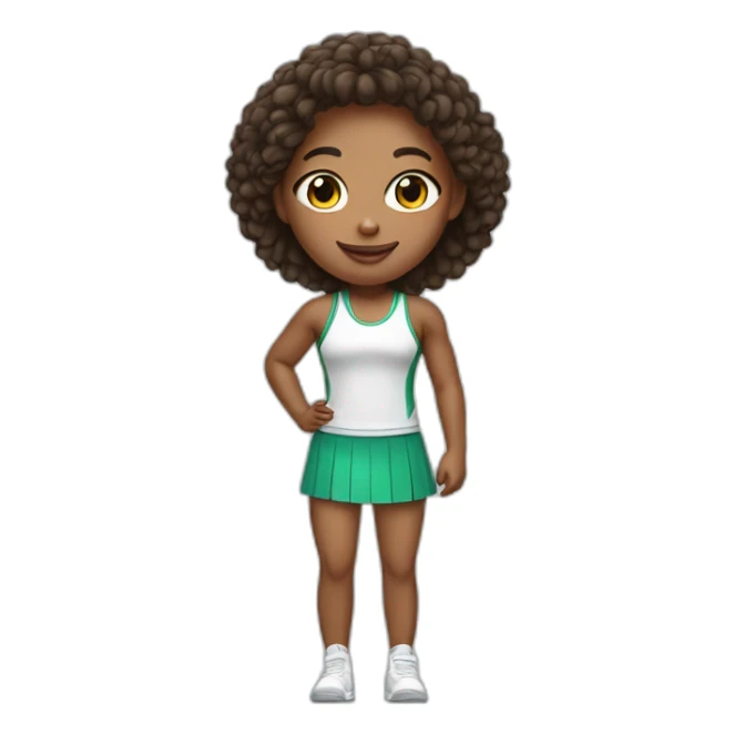 cute tennis player wearing a tank top and miniskirt sticker