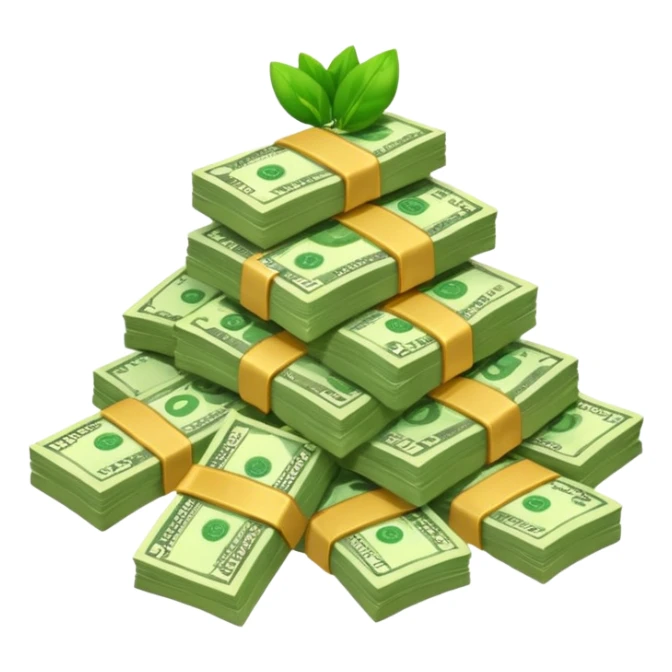 Lots of money sticker