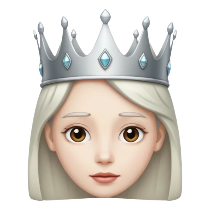 Wearing a silver crown sticker