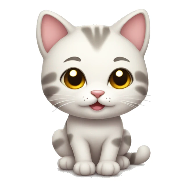 CUTE KAWAII CAT cartoony sticker