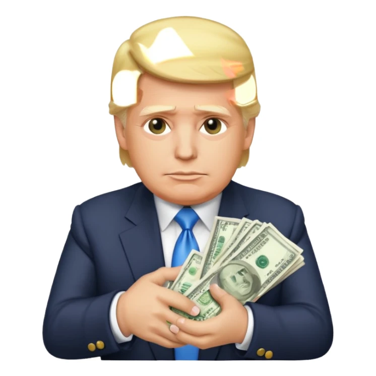 trump with money  sticker
